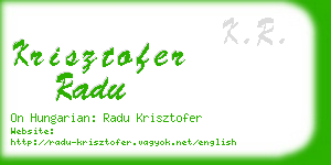 krisztofer radu business card